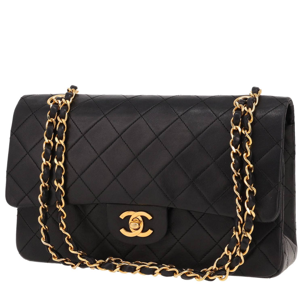 Chanel Timeless Classic handbag in black quilted leather