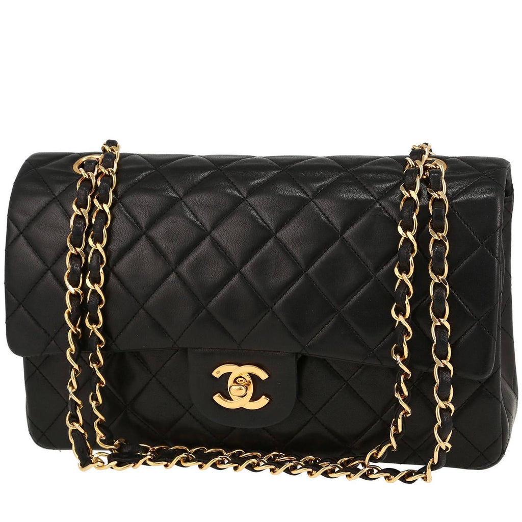 Chanel Timeless Classic handbag in black quilted leather