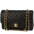 Chanel Timeless Classic handbag in black quilted leather