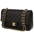 Chanel Timeless Classic handbag in black quilted leather