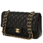 Chanel Timeless Classic handbag in black quilted leather