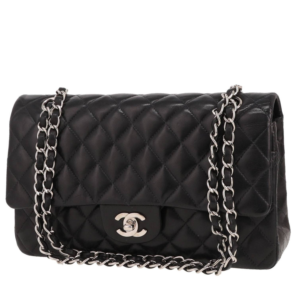 Chanel Timeless Classic handbag in black quilted leather