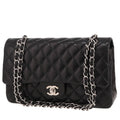 Chanel Timeless Classic handbag in black quilted leather