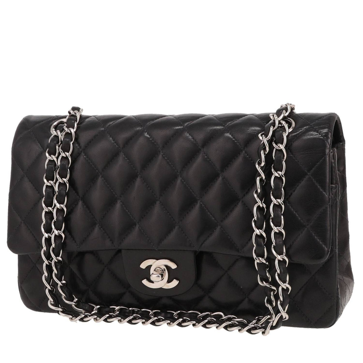 Chanel Timeless Classic handbag in black quilted leather