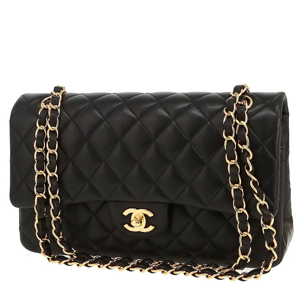 Chanel Timeless Classic handbag in black quilted leather