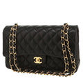 Chanel Timeless Classic handbag in black quilted leather