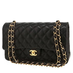 Chanel Timeless Classic handbag in black quilted leather