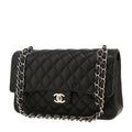 Chanel Timeless Classic handbag in black quilted leather