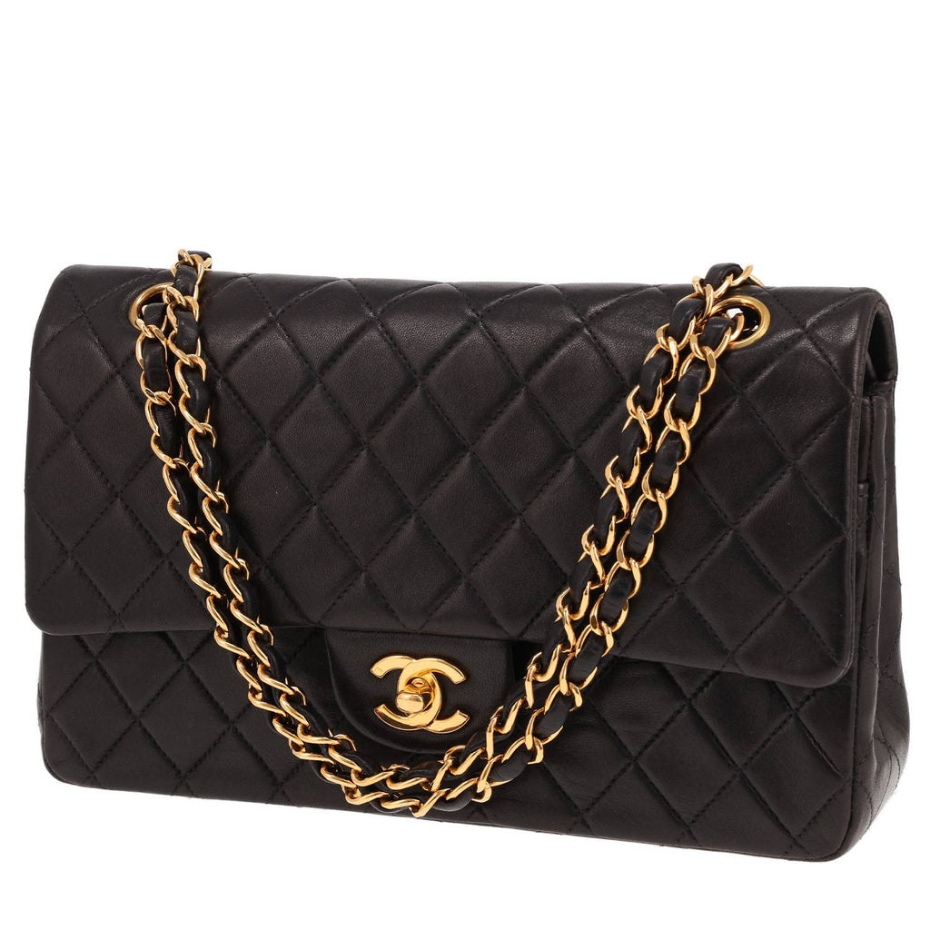 Chanel Timeless Classic handbag in black quilted leather