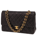 Chanel Timeless Classic handbag in black quilted leather