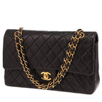 Chanel Timeless Classic handbag in black quilted leather