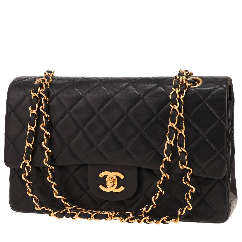 Chanel Timeless Classic handbag in black quilted leather