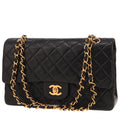 Chanel Timeless Classic handbag in black quilted leather