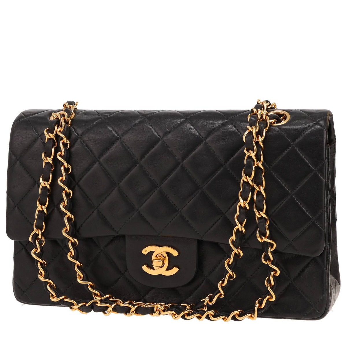 Chanel Timeless Classic handbag in black quilted leather