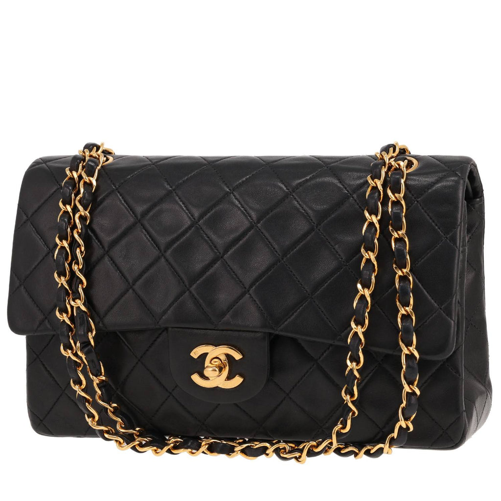 Chanel Timeless Classic handbag in black quilted leather