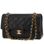 Chanel Timeless Classic handbag in black quilted leather