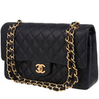 Chanel Timeless Classic handbag in navy blue quilted leather