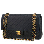 Chanel Timeless Classic handbag in navy blue quilted leather