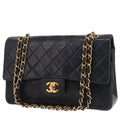 Chanel Timeless Classic handbag in navy blue quilted leather