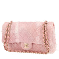 Chanel Timeless Classic handbag in pink tweed