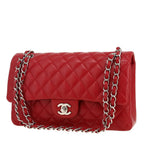 Chanel Timeless Classic handbag in red quilted leather