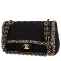 Chanel Timeless handbag in black denim and tricolor tweed