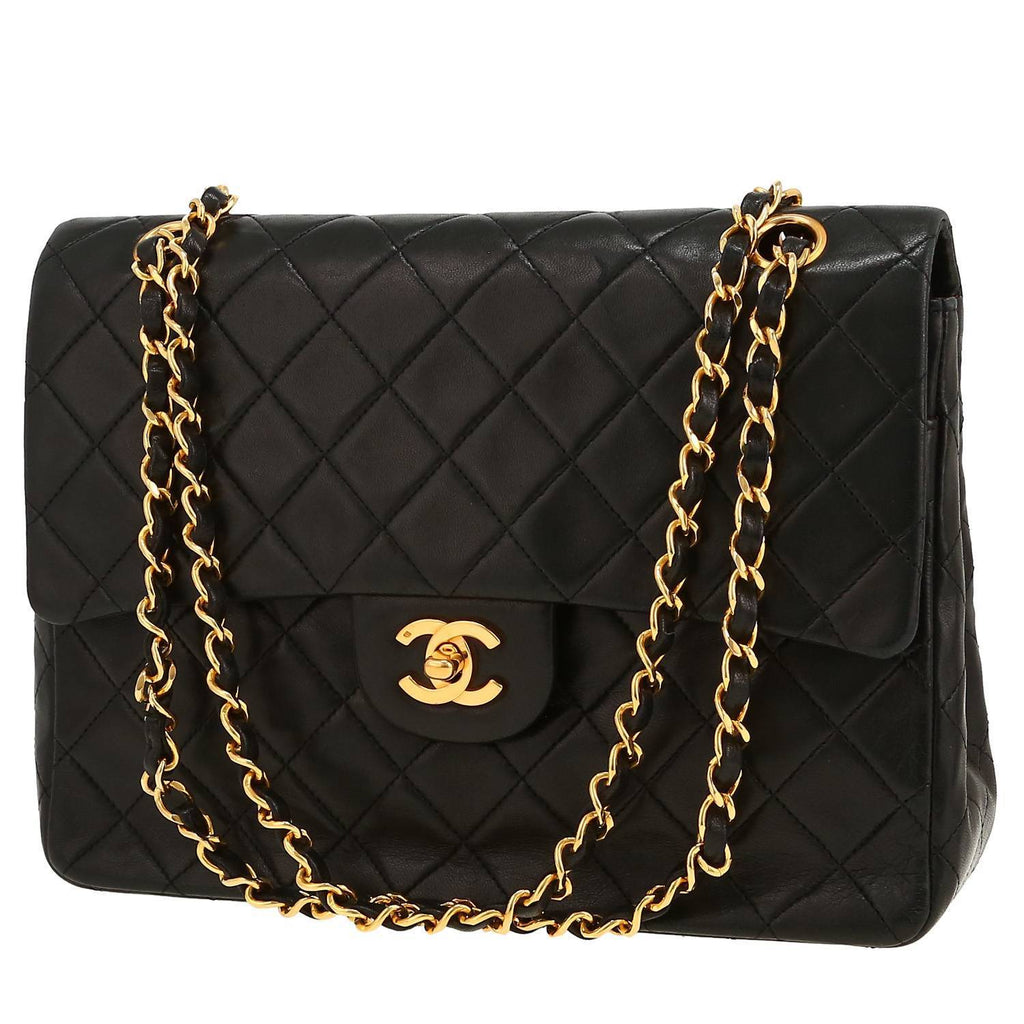Chanel Timeless handbag in black quilted leather