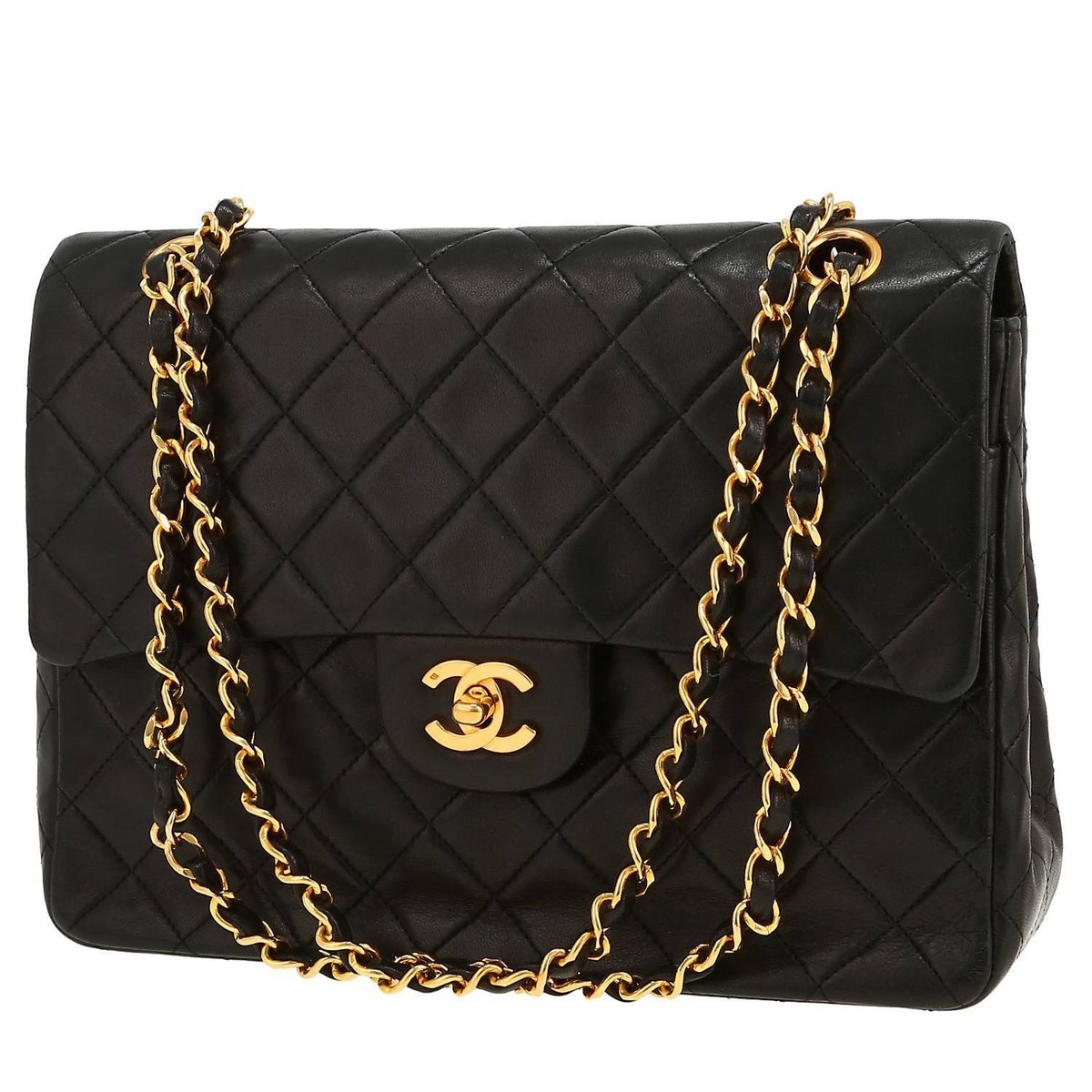 Chanel Timeless handbag in black quilted leather