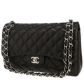 Chanel Timeless Jumbo handbag in black quilted leather