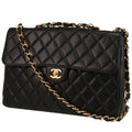 Chanel Timeless Jumbo handbag in black quilted leather