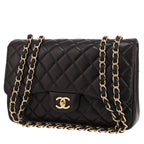 Chanel Timeless Jumbo shoulder bag in black quilted leather