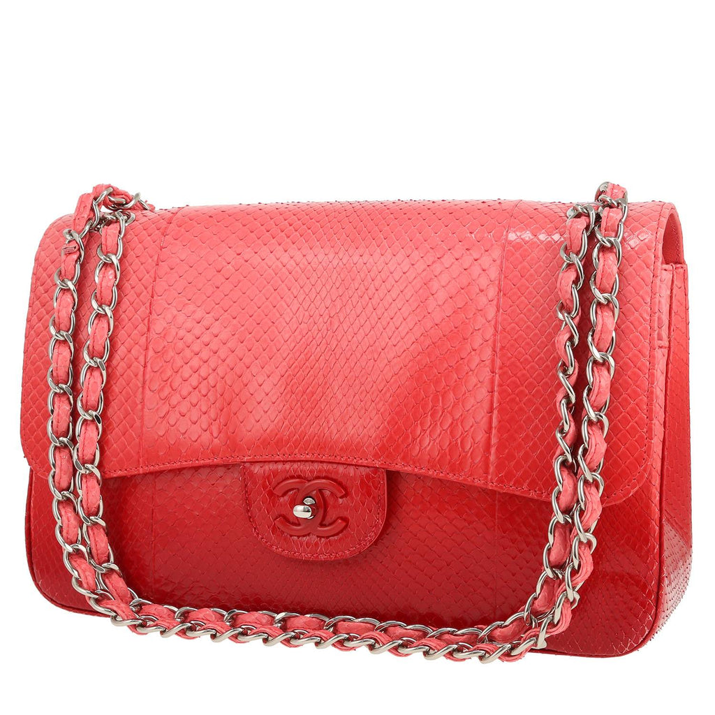 Chanel Timeless Jumbo shoulder bag in pink shading python