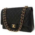 Chanel Timeless Maxi Jumbo handbag in black quilted leather