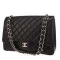 Chanel Timeless Maxi Jumbo shoulder bag in black quilted leather
