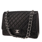 Chanel Timeless Maxi Jumbo shoulder bag in black quilted leather