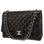 Chanel Timeless Maxi Jumbo shoulder bag in black quilted leather