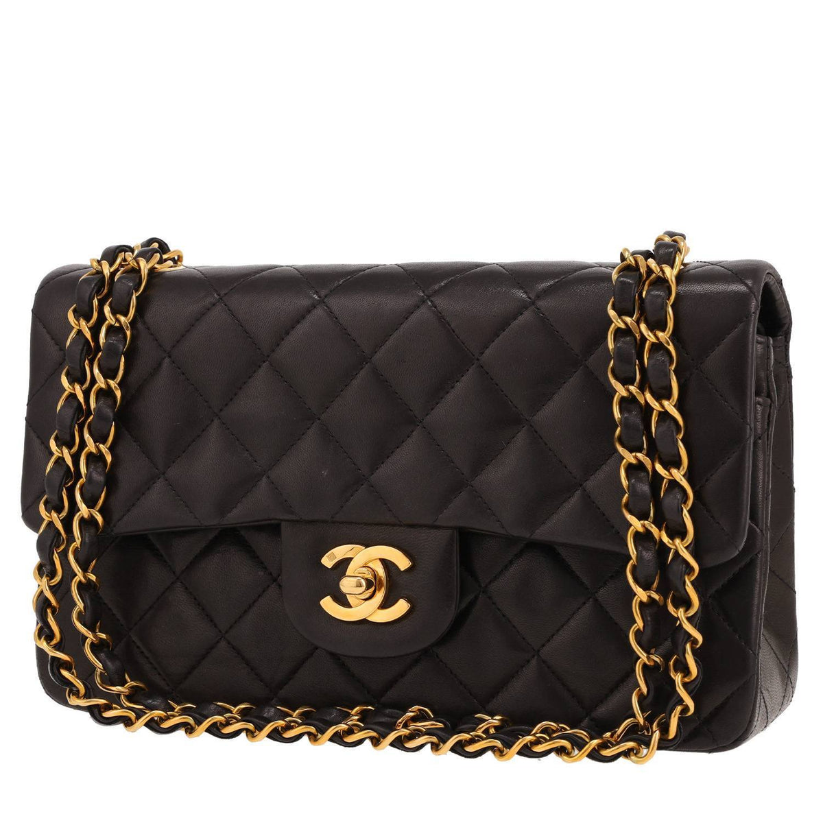 Chanel Timeless Petit handbag in black quilted leather