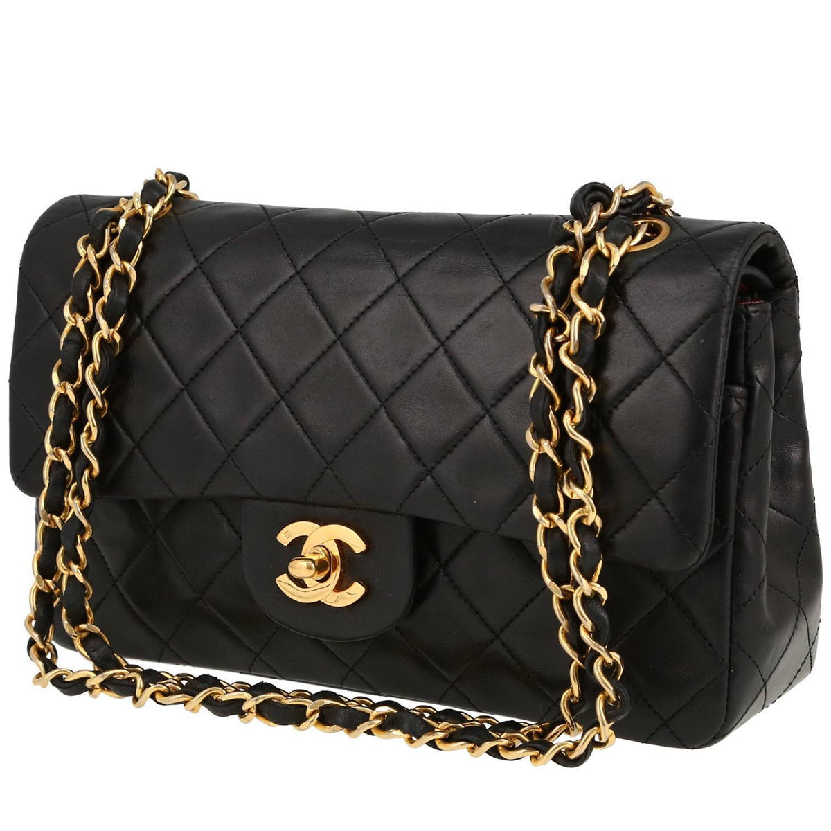Chanel Timeless Petit handbag in black quilted leather