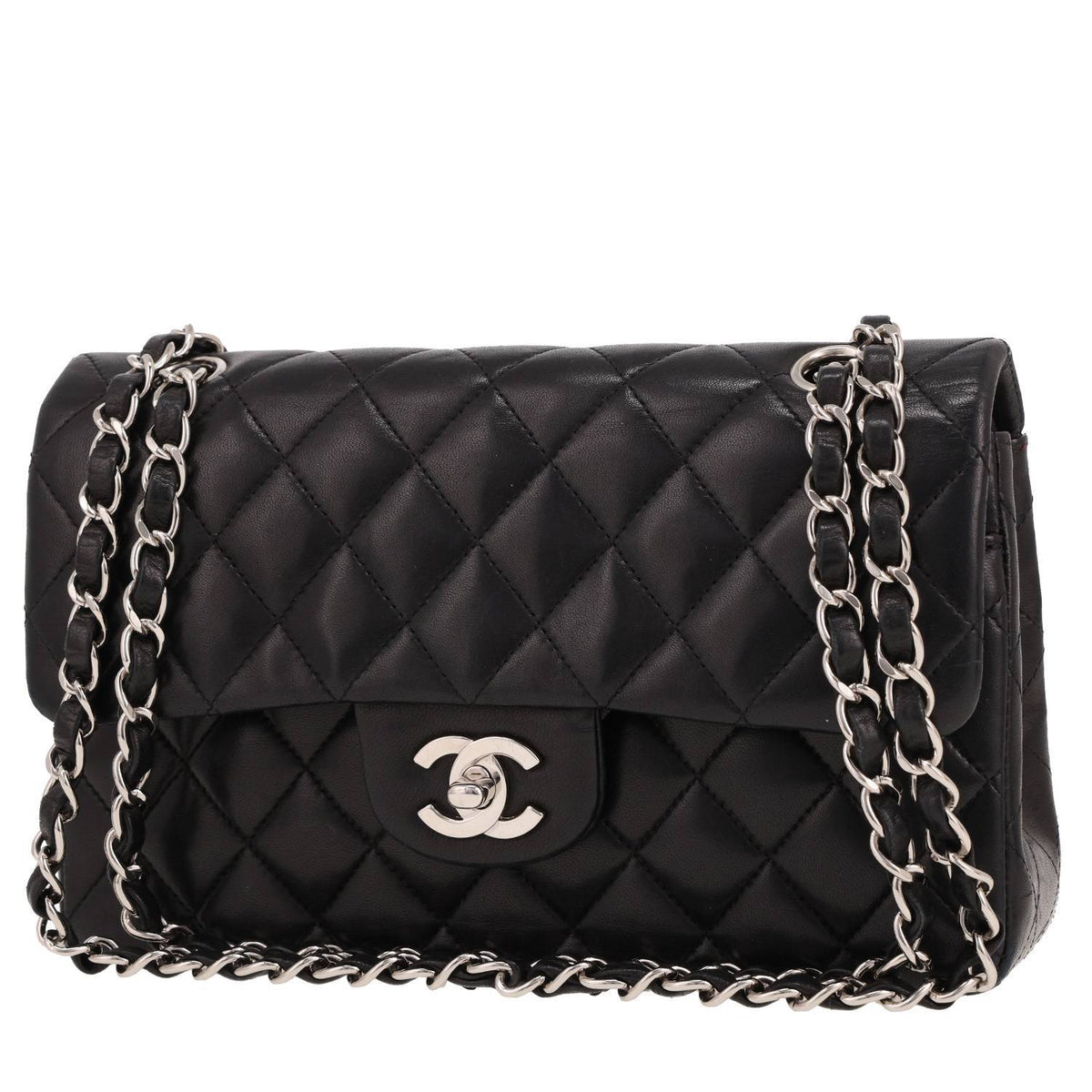Chanel Timeless Petit handbag in black quilted leather