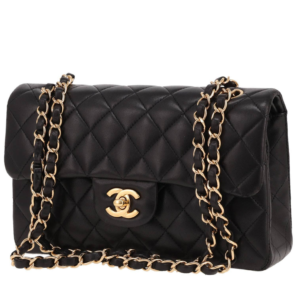 Chanel Timeless Petit handbag in black quilted leather