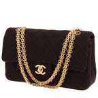 Chanel Timeless Petit handbag in brown jersey canvas