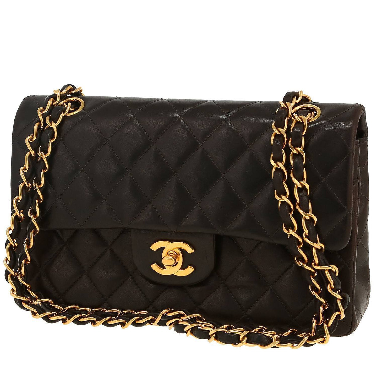 Chanel Timeless Petit handbag in brown quilted leather