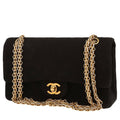 Chanel Timeless Petit shoulder bag in black jersey canvas