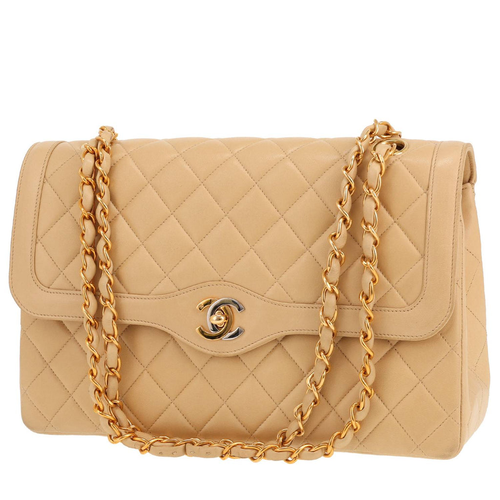 Chanel Timeless Vintage handbag in beige quilted leather