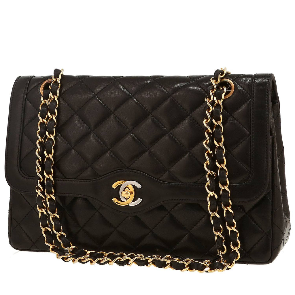 Chanel Timeless Vintage handbag in black quilted leather