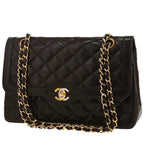 Chanel Timeless Vintage handbag in black quilted leather