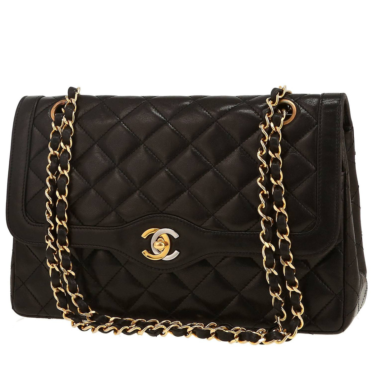 Chanel Timeless Vintage handbag in black quilted leather
