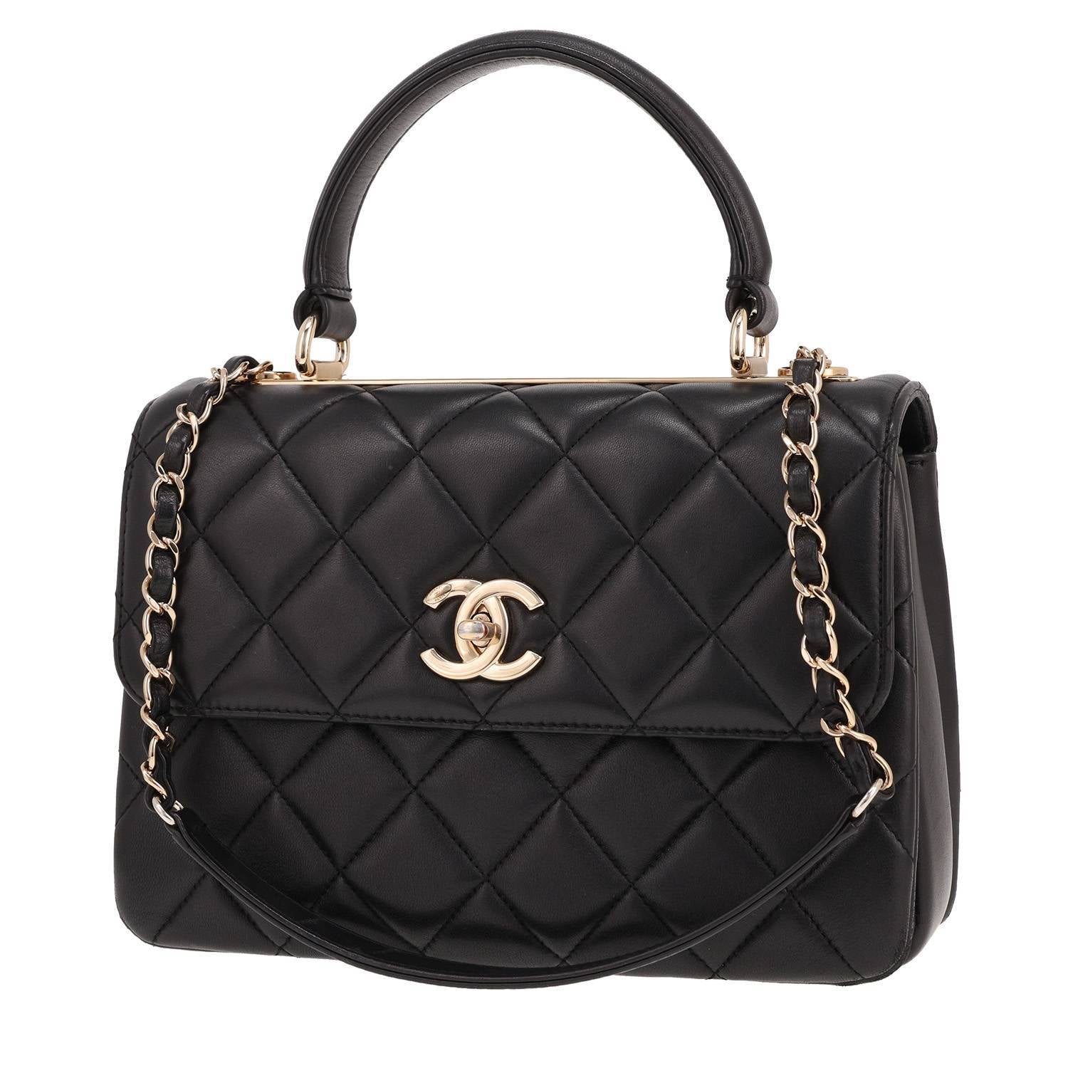 Chanel Trendy CC shoulder bag in black quilted leather