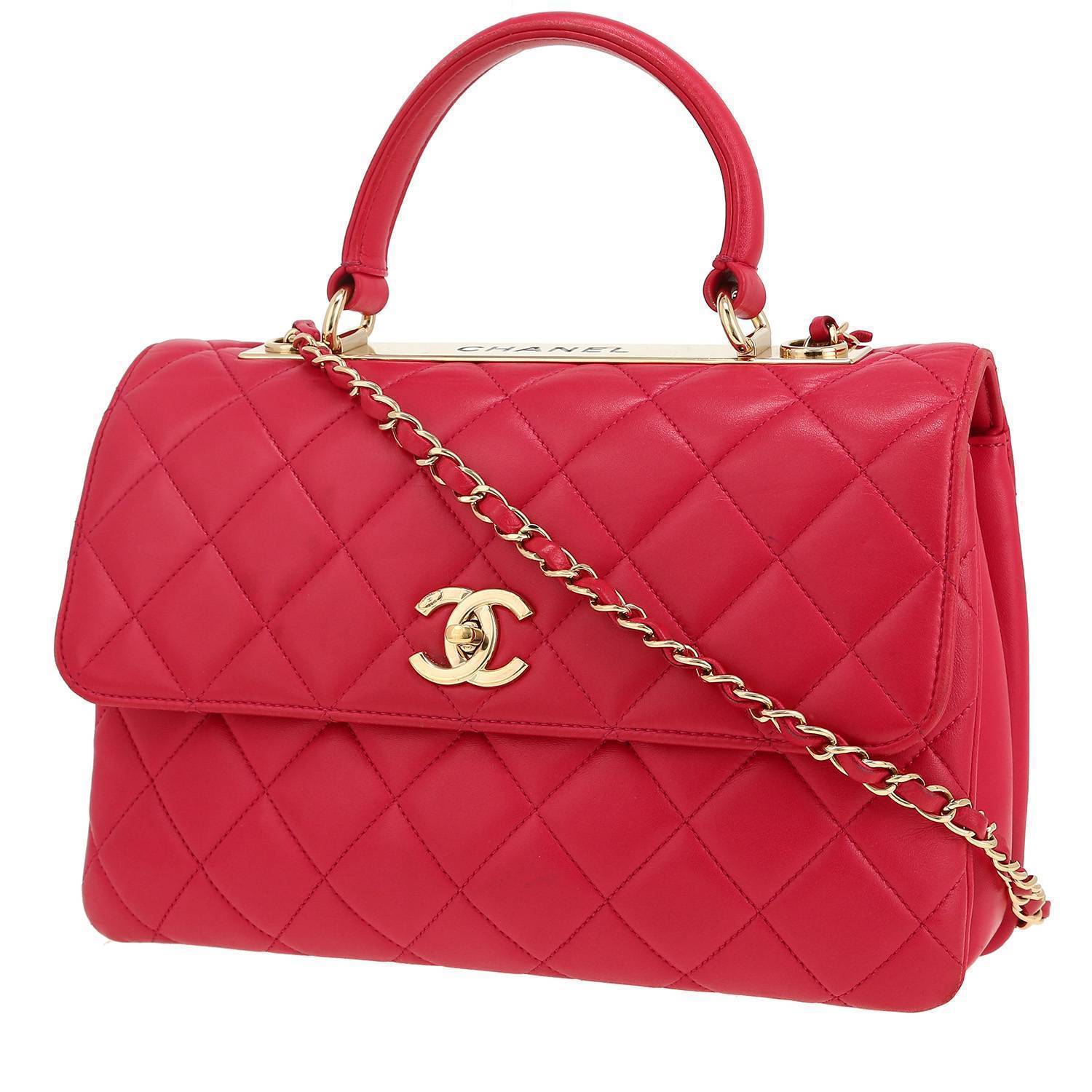 Chanel Trendy CC shoulder bag in pink quilted leather