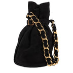 Chanel Vintage clutch in black suede